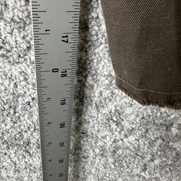 Nili Lotan Pants Womens 8 Olive Utility Linen Cotton‎ Chino Made in USA Raw Hem - Picture 4 of 9